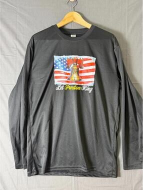 Armored Sportswear Let Freedom Ring Liberty Bell USA Flag Long Sleeve Shirt